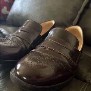 Clarks Women's Dark Brown Leather Penny Loafers